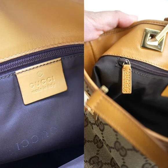 🍓GUCCI Canvas Shoulder Bag - Picture 9 of 14